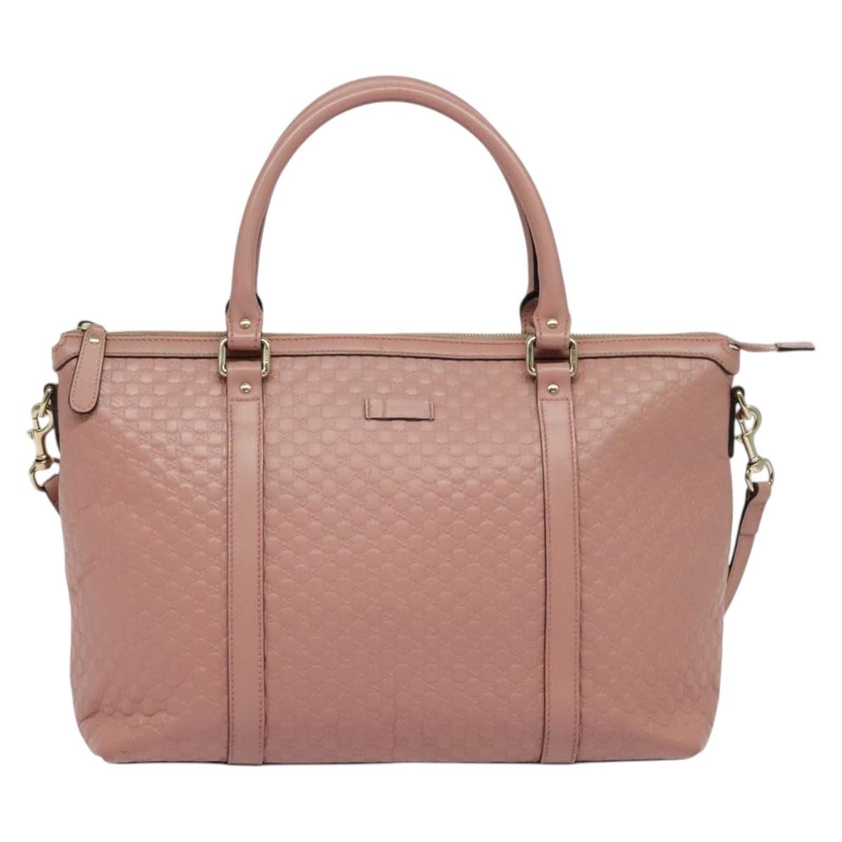 Gucci Margaux Tote (Outlet) Microguccissima Leather Pink Leather Bag