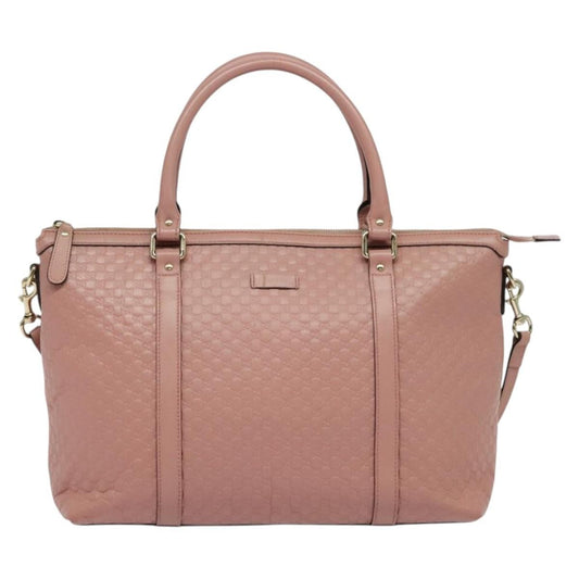 Gucci Margaux Tote (Outlet) Microguccissima Leather Pink Leather Bag