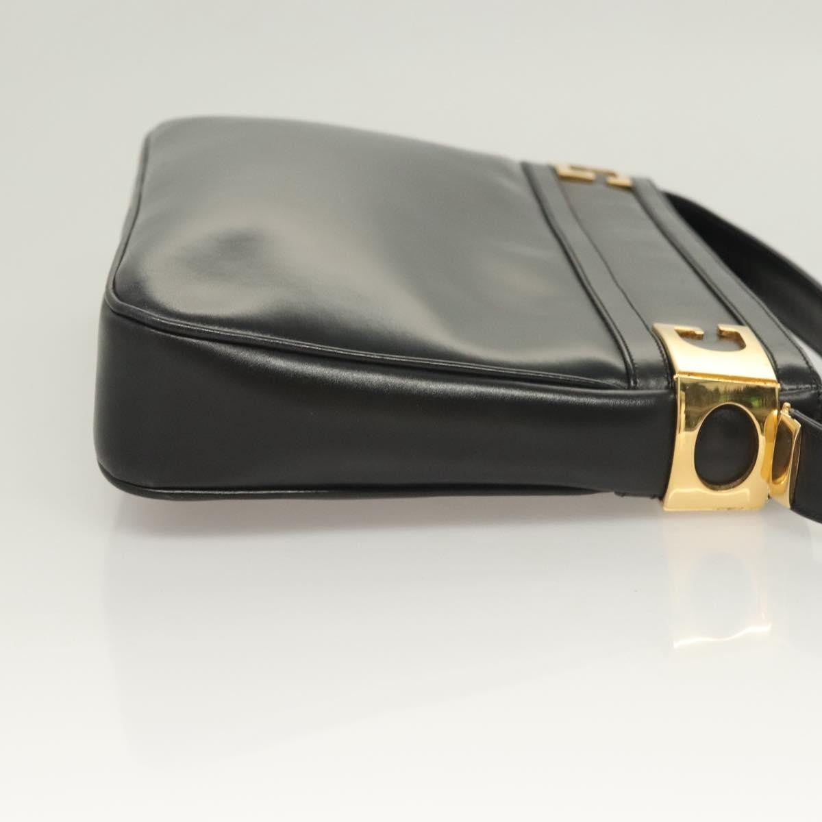 Gucci Vintage Shoulder Bag Leather Black Leather Shoulder Bag Bag