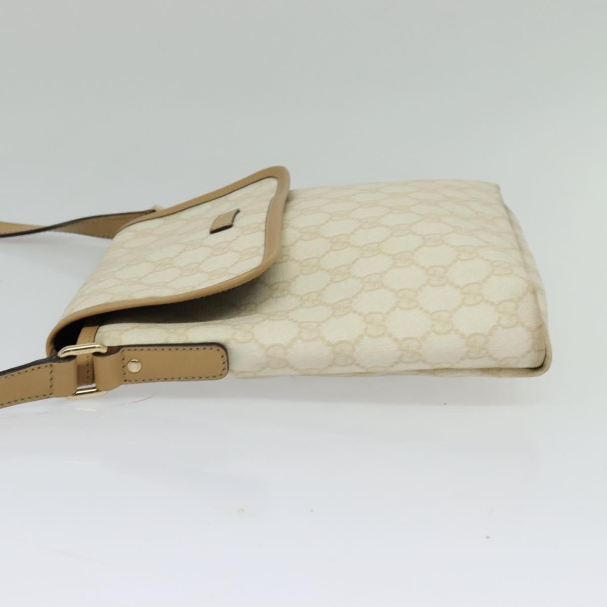 Gucci Flap Messenger Gg Coated Canvas White Pvc Shoulder Bag Bag