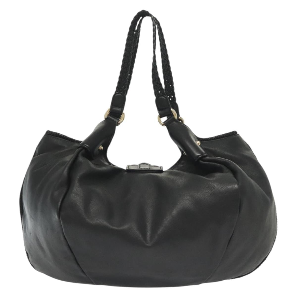 Gucci Marrakech Shoulder Bag Leather Black Leather Tote Bag Bag