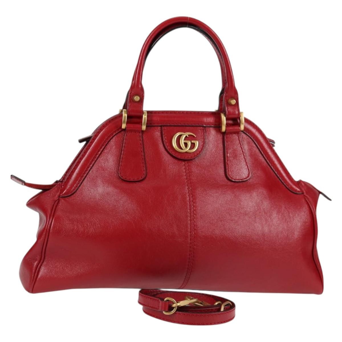 Gucci Rebelle Leather Red Leather Red Leather Bag