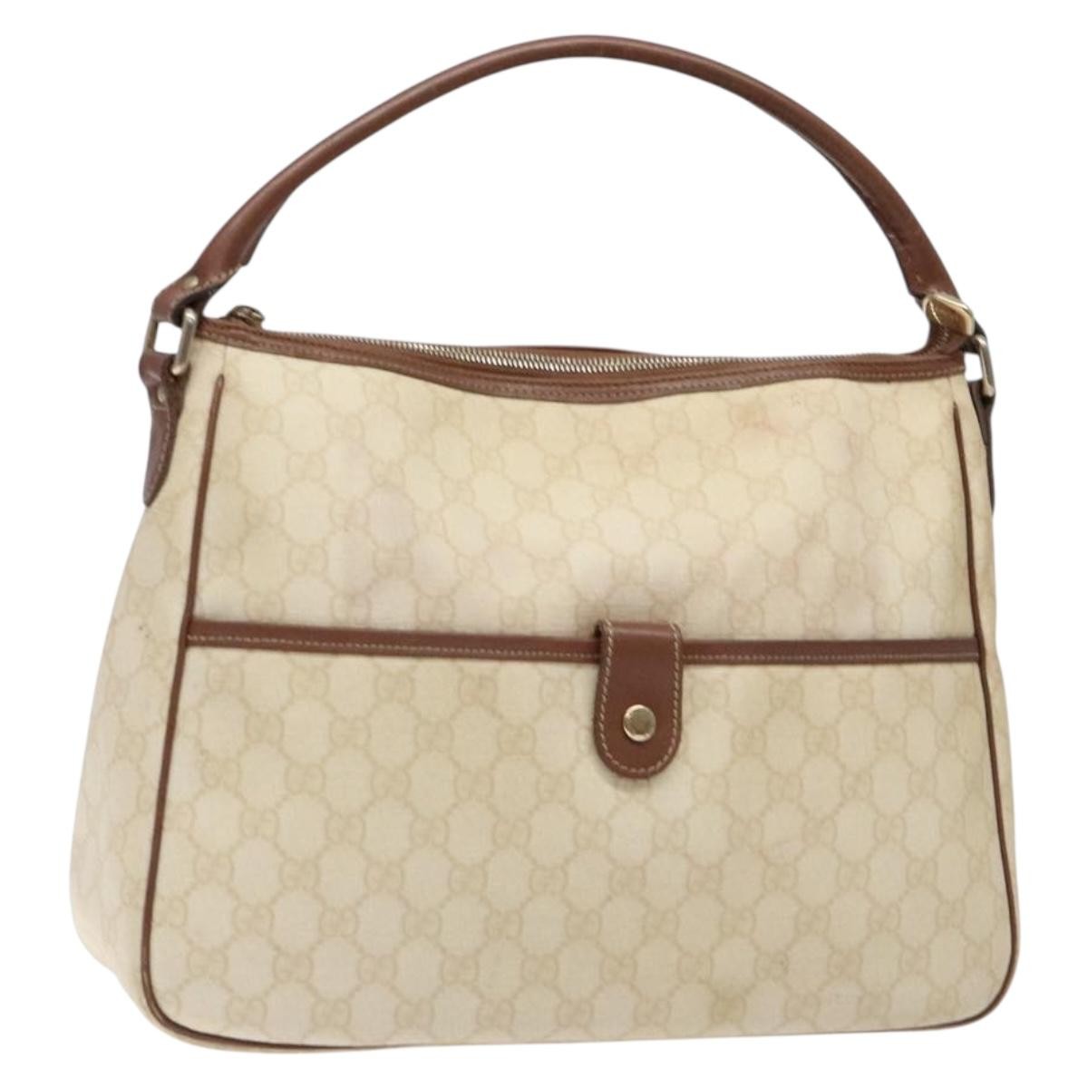 Gucci Gg Supreme Handbag Gg Canvas White Pvc Handbag