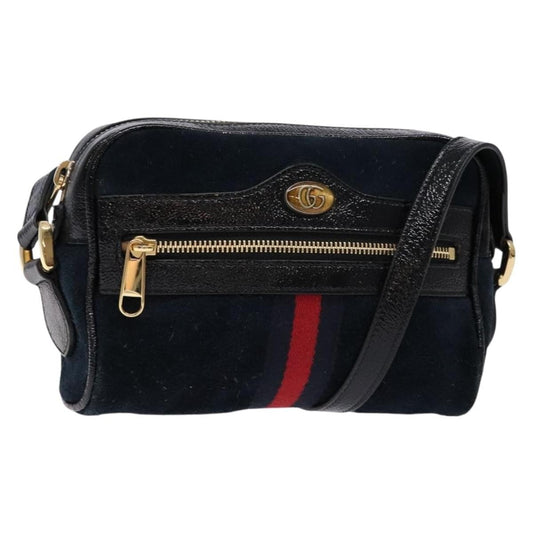 Gucci Ophidia Shoulder Bag Suede Navy Suede Shoulder Bag Bag