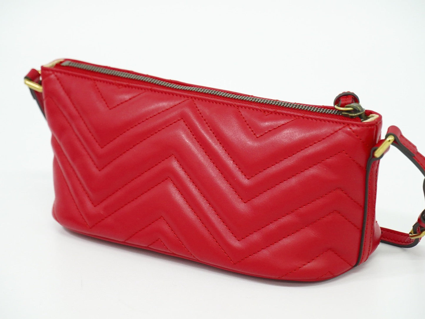 Gucci Gg Marmont Shoulder Bag Leather Red Leather Shoulder Bag Bag