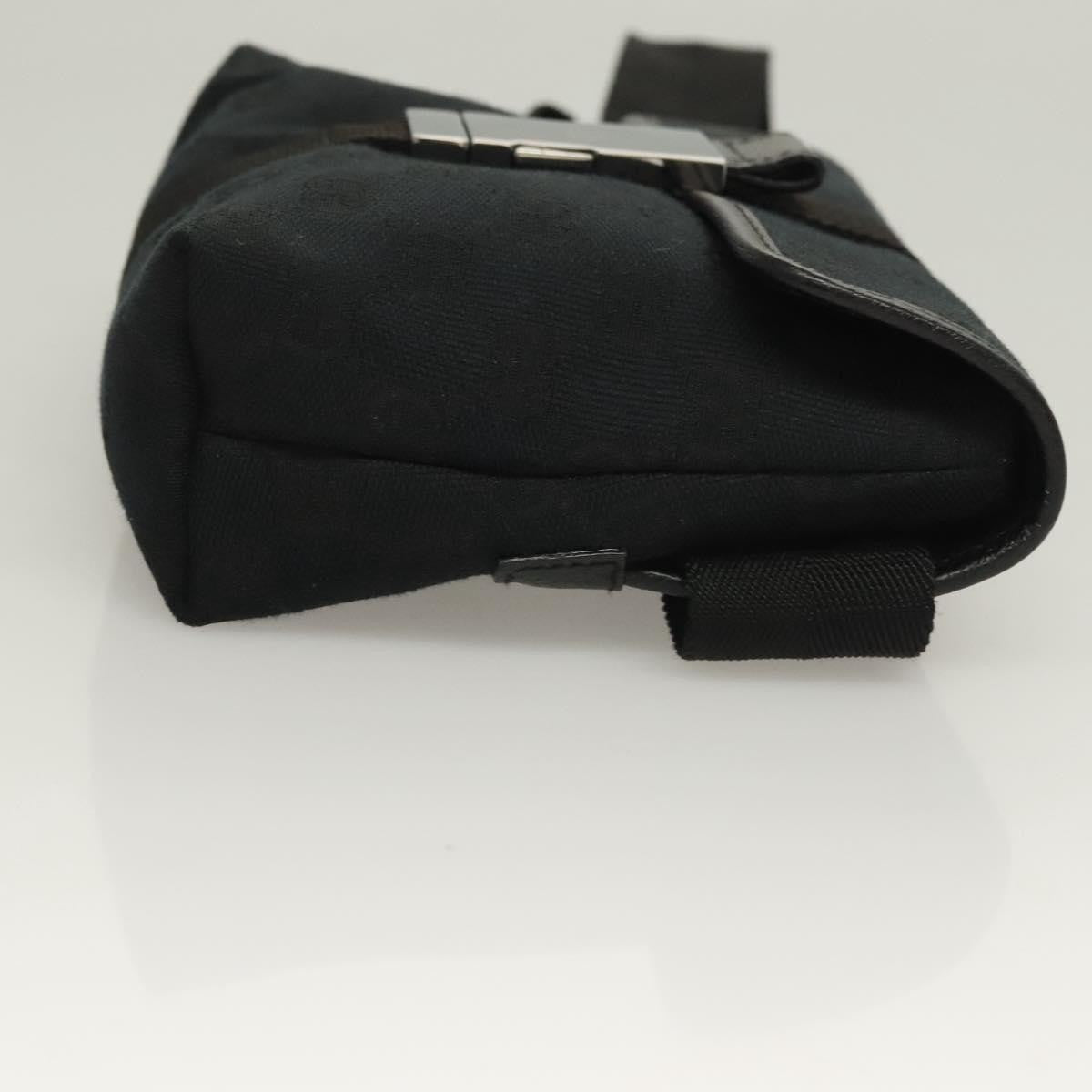 Gucci Buckle Belt Bag Gg Canvas Black Canvas Bag
