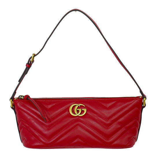 Gucci Gg Marmont Shoulder Bag Leather Red Leather Shoulder Bag Bag