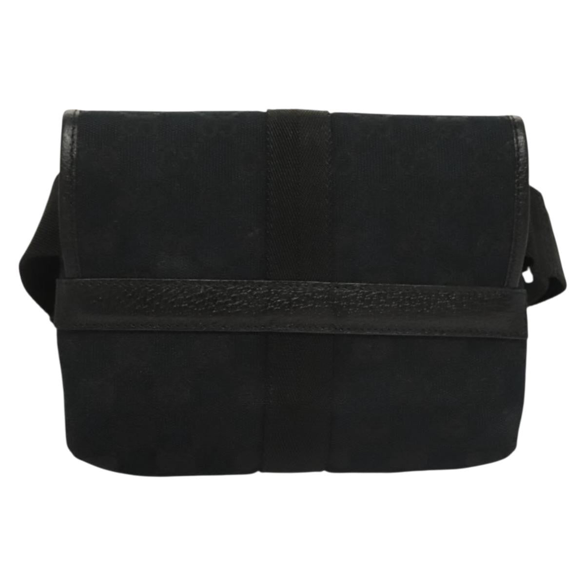 Gucci Buckle Belt Bag Gg Canvas Black Canvas Bag