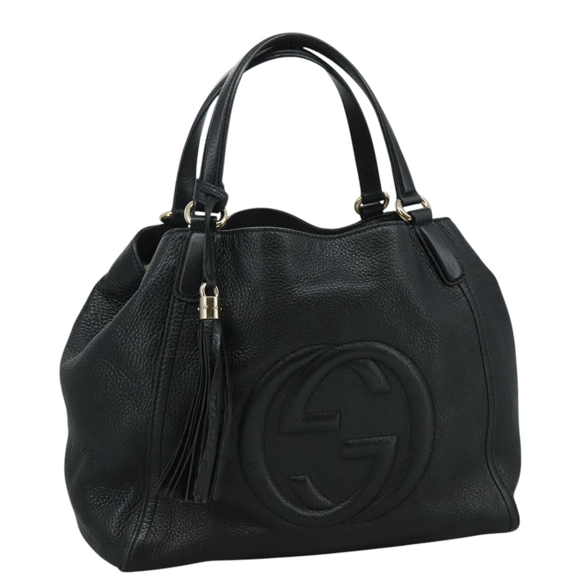 Gucci Soho Shoulder Bag Leather Black Leather Handbag