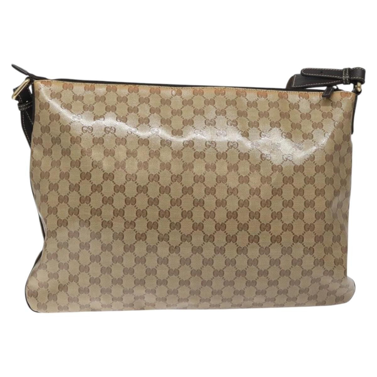 Gucci Flap Messenger Bag (Outlet) Gg Coated Canvas Beige Canvas Shoulder Bag Bag
