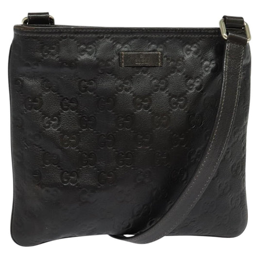 Gucci Zip Top Messenger Bag Guccissima Leather Brown Leather Shoulder Bag Bag