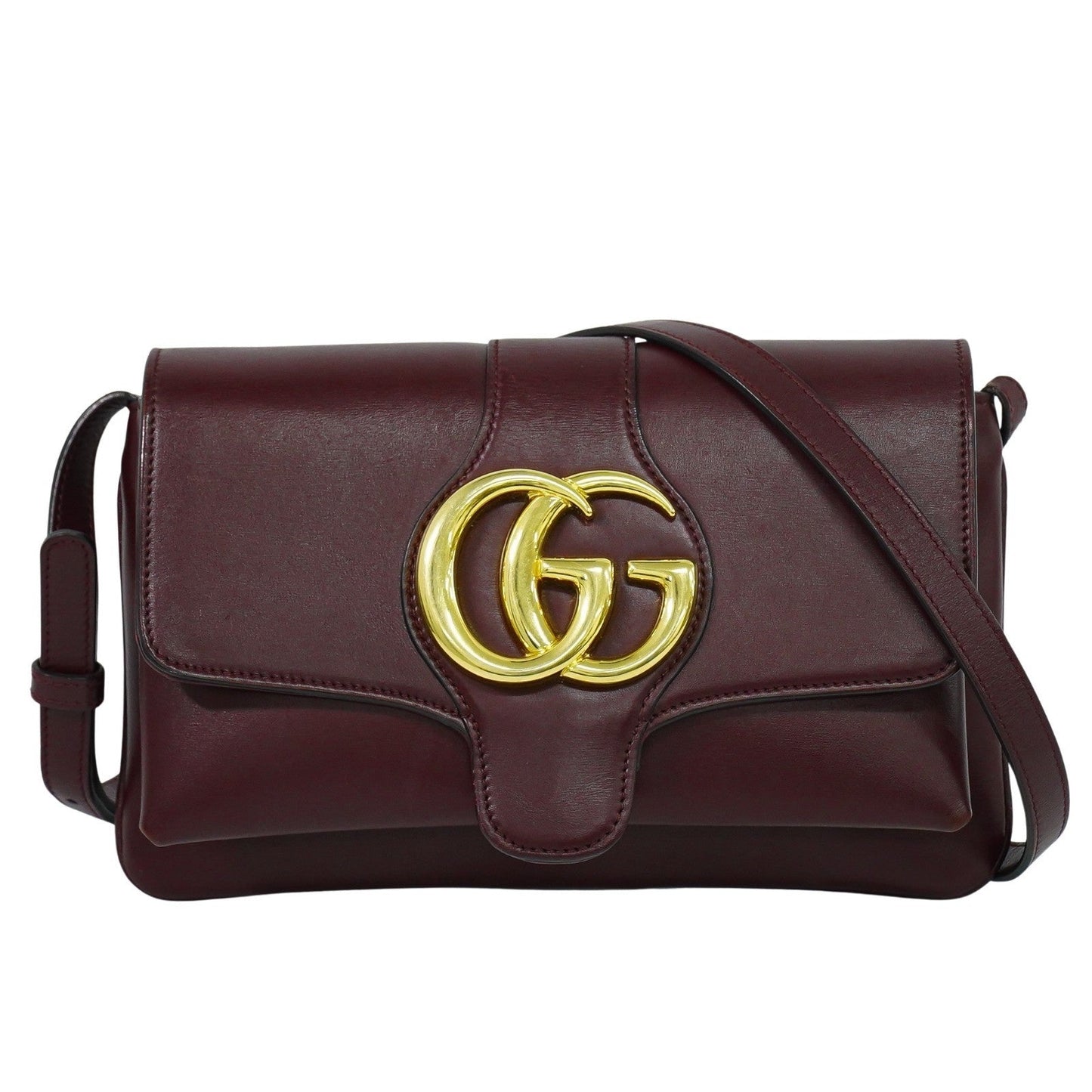 Gucci Arli Shoulder Bag Leather Burgundy Leather Bag