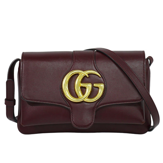 Gucci Arli Shoulder Bag Leather Burgundy Leather Bag