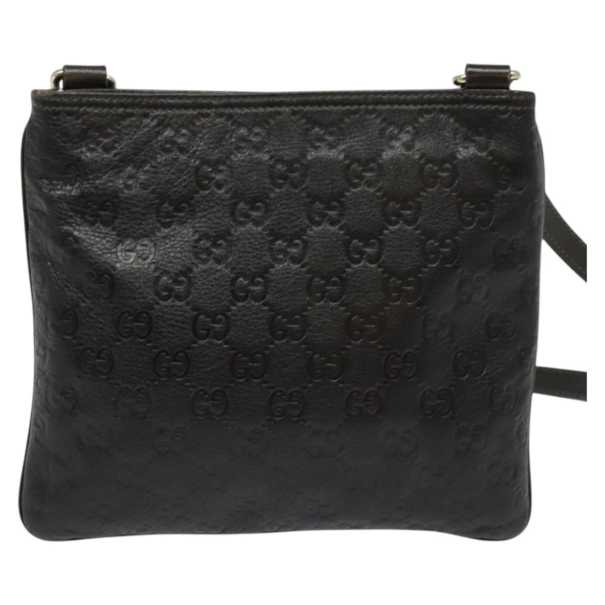 Gucci Zip Top Messenger Bag Guccissima Leather Brown Leather Shoulder Bag Bag