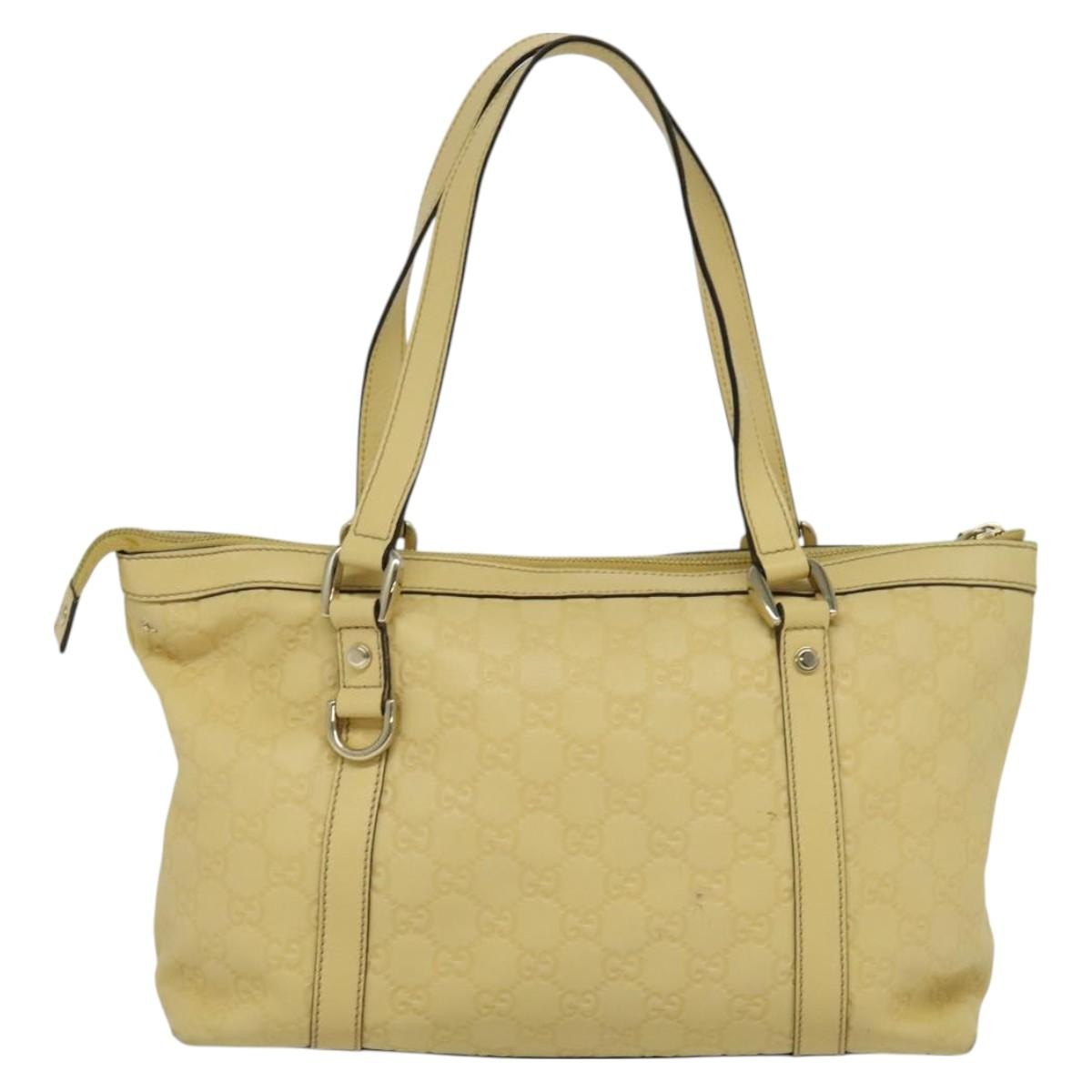 Gucci Abbey Zip Tote Guccissima Yellow Canvas Tote Bag Bag