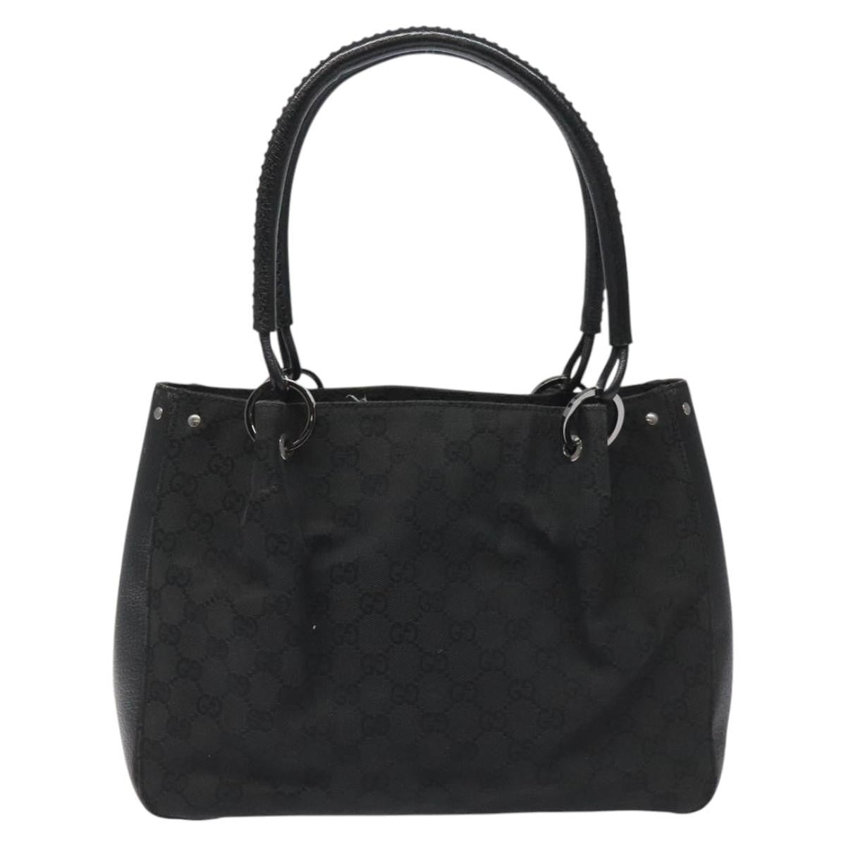 Gucci Vintage Shoulder Bag Monogram Canvas Black Canvas Shoulder Bag Bag