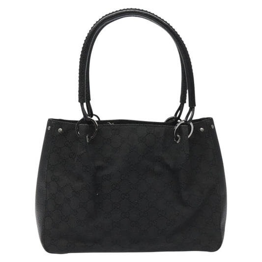 Gucci Vintage Shoulder Bag Monogram Canvas Black Canvas Shoulder Bag Bag