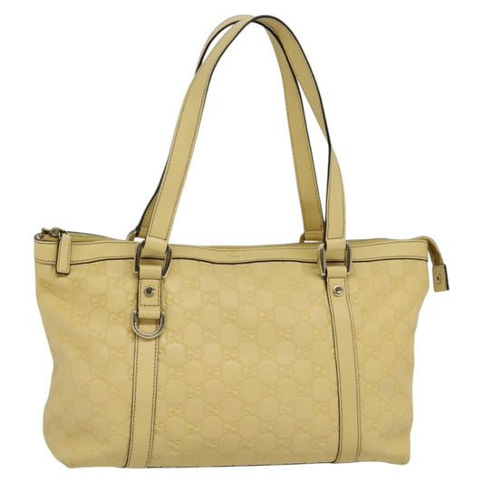 Gucci Abbey Zip Tote Guccissima Yellow Canvas Tote Bag Bag