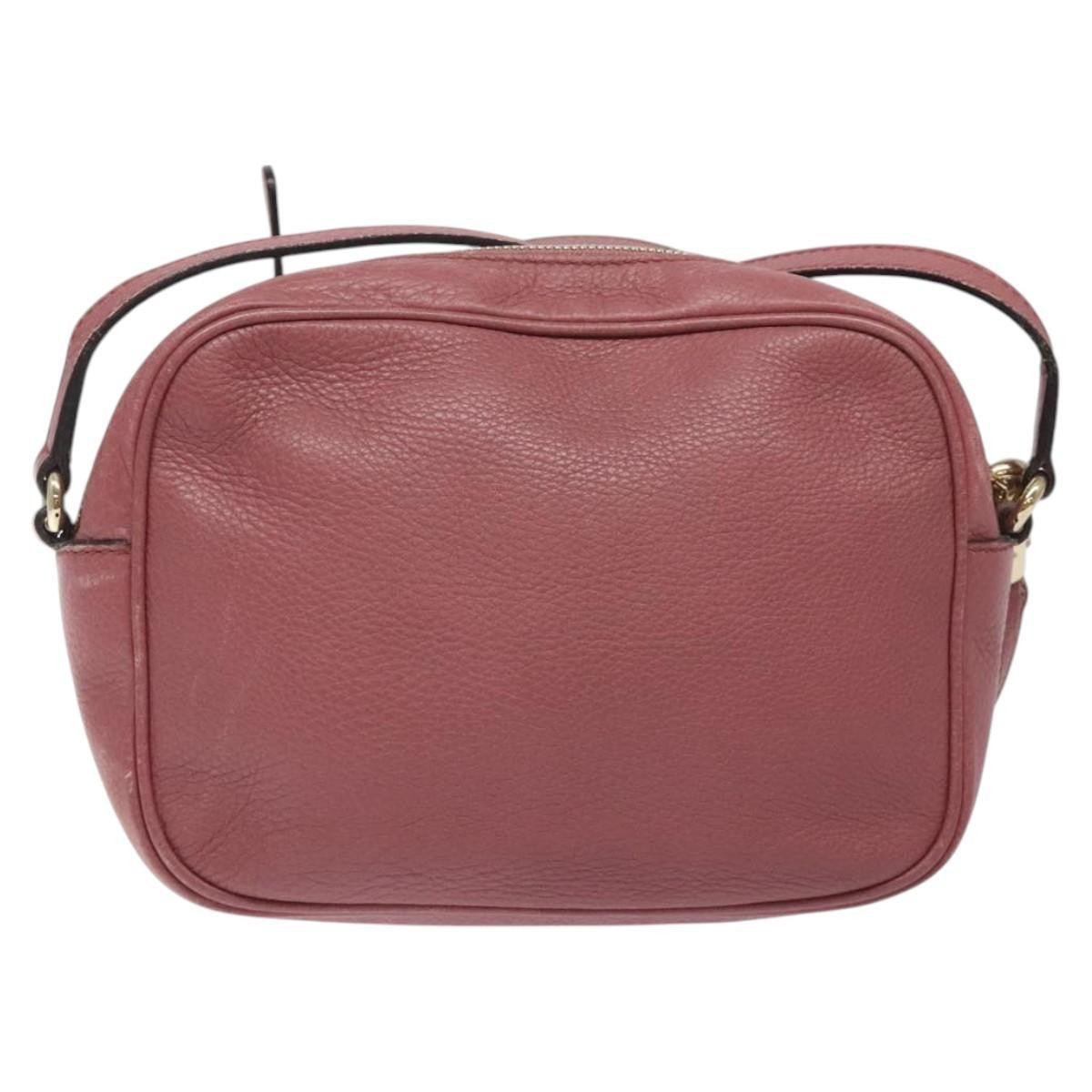 Gucci Soho Disco Crossbody Bag Leather Pink Leather Shoulder Bag Bag