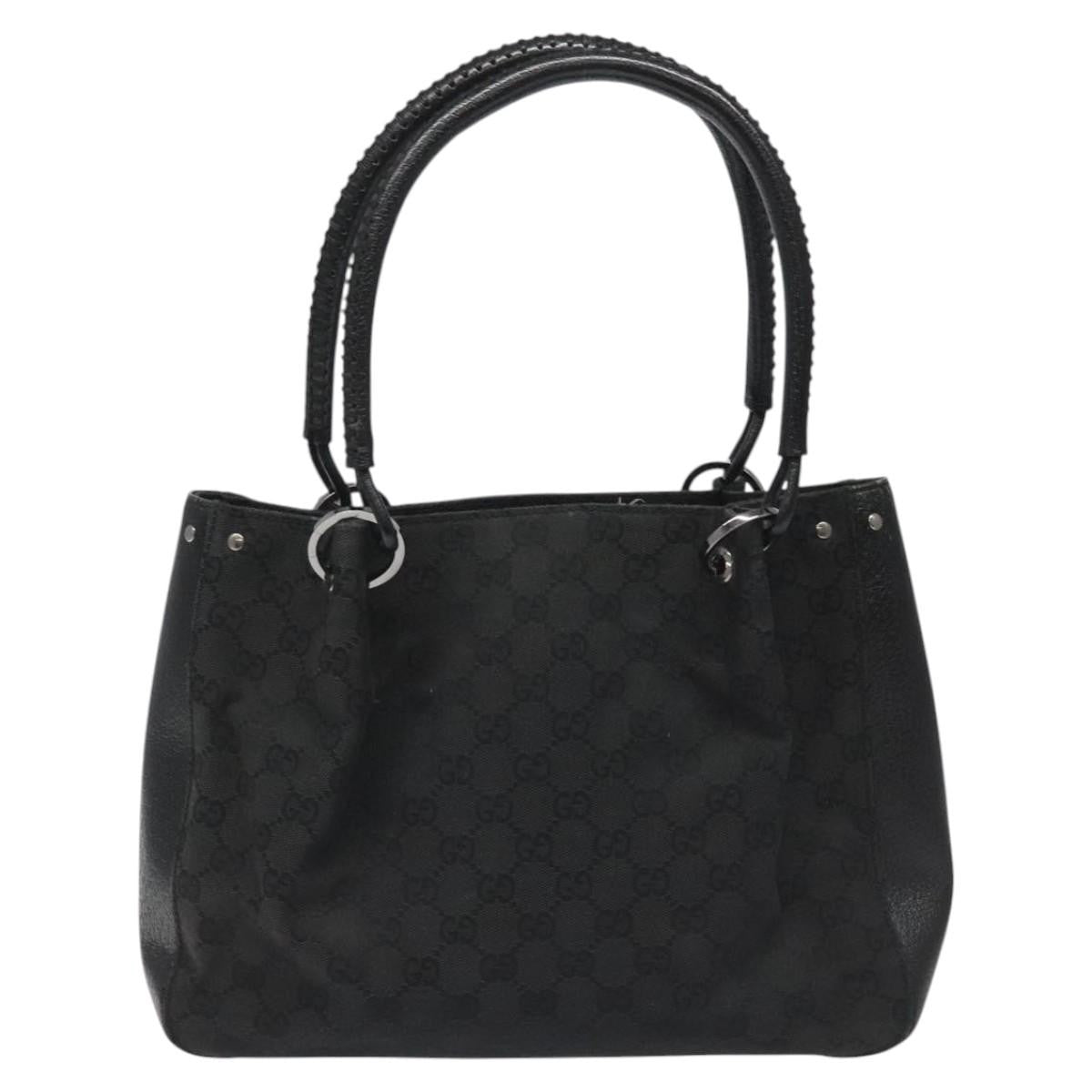 Gucci Vintage Shoulder Bag Monogram Canvas Black Canvas Shoulder Bag Bag