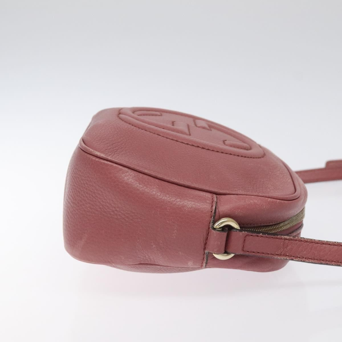 Gucci Soho Disco Crossbody Bag Leather Pink Leather Shoulder Bag Bag