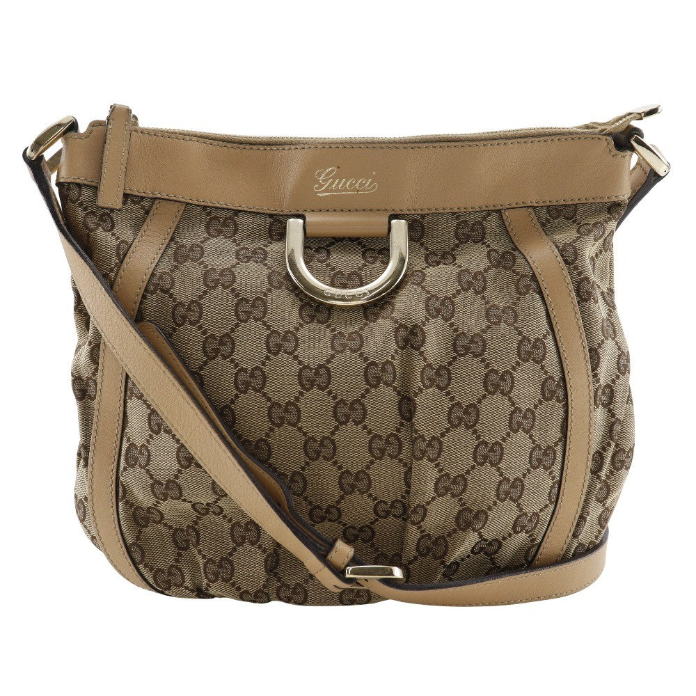 Gucci Abbey D-Ring Messenger Bag Gg Canvas Brown Canvas Shoulder Bag Bag