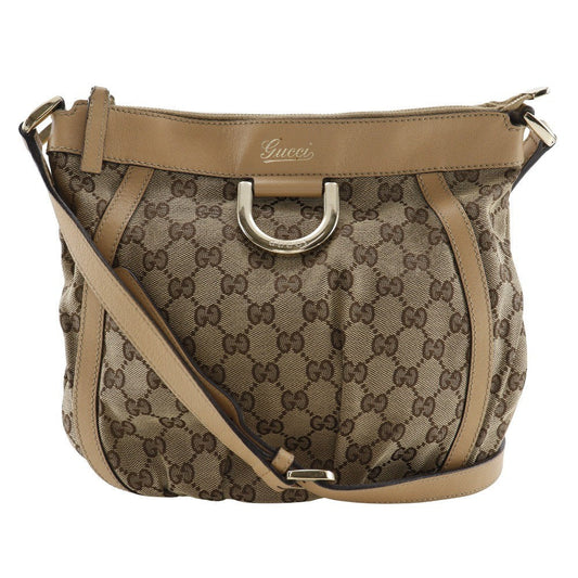 Gucci Abbey D-Ring Messenger Bag Gg Canvas Brown Canvas Shoulder Bag Bag